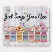 Tapis De Souris Verset biblique inspirant/Écriture Mousepad (Devant)