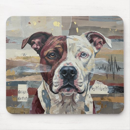 Tapis De Souris Version 1 de l'art abstrait Pitbull (Devant)