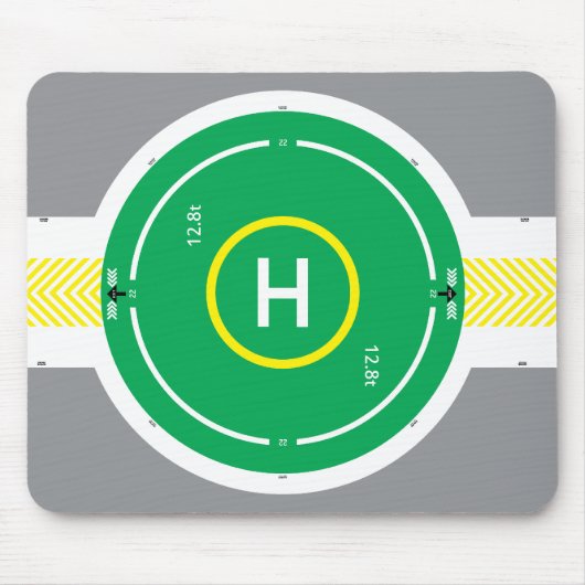 Tapis de souris vert 2 d'hélipont (Devant)