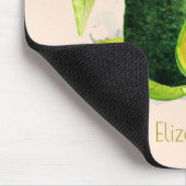 Tapis De Souris Vert Avocado Fruit à vie morte en aquarelle (Coin)