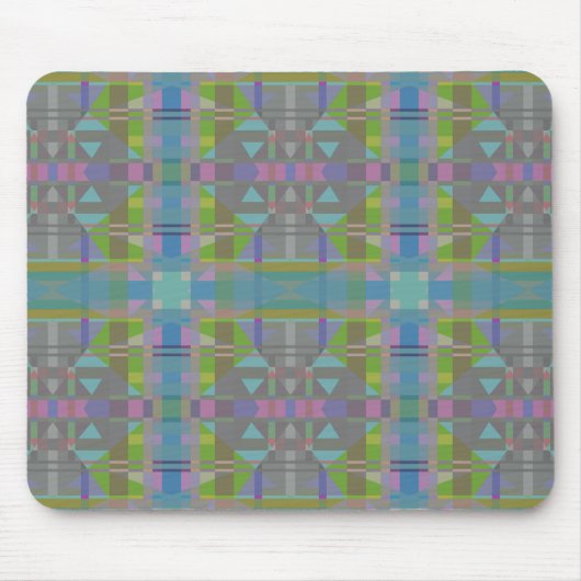 Tapis De Souris Vert bleu violet géométrique (Devant)
