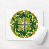 Tapis De Souris Vert celtique de libellules (Avec souris)