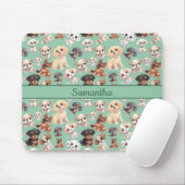 Tapis De Souris Vert Chien Chien Chien Mignonne (Avec souris)