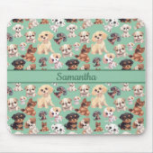 Tapis De Souris Vert Chien Chien Chien Mignonne (Devant)