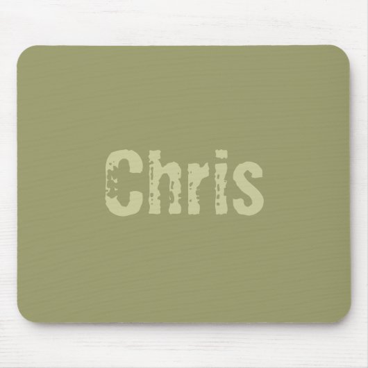 Tapis de souris vert Chris Army (Devant)