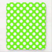 Tapis De Souris Vert citron et pois blanc (Devant)
