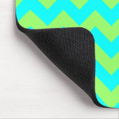 Tapis De Souris Vert clair et zigzag aqua (Coin)