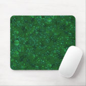 Tapis De Souris Vert, confetti, parties scintillant (Avec souris)