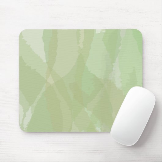 Tapis De Souris Vert, cool, aquarelle tendance motif abstrait (Avec souris)