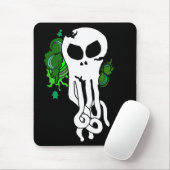 Tapis De Souris Vert de crâne d'Octo (Avec souris)