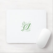 Tapis De Souris Vert de feuille de nature mini - (Avec souris)