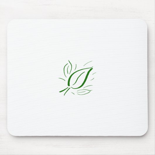 Tapis De Souris Vert de feuille de nature mini - (Devant)