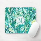 Tapis De Souris Vert de JUNGLE de FEUILLE de BANANE tropical (Avec souris)