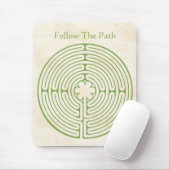 Tapis De Souris Vert de labyrinthe de Chartres (Avec souris)