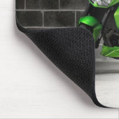 Tapis de souris vert de moto (Coin)
