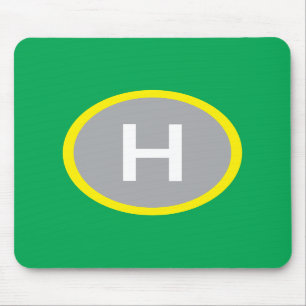 Tapis De Souris Vert de Mousepad d'héliport