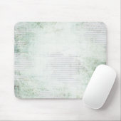 Tapis De Souris Vert de papier de note floral (Avec souris)