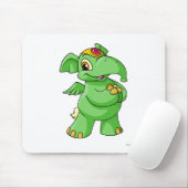 Tapis De Souris Vert d'Elephante (Avec souris)