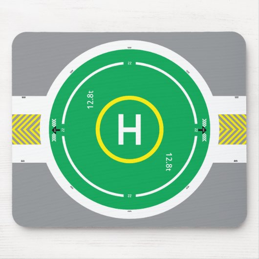 Tapis de souris vert d'hélipont (Devant)