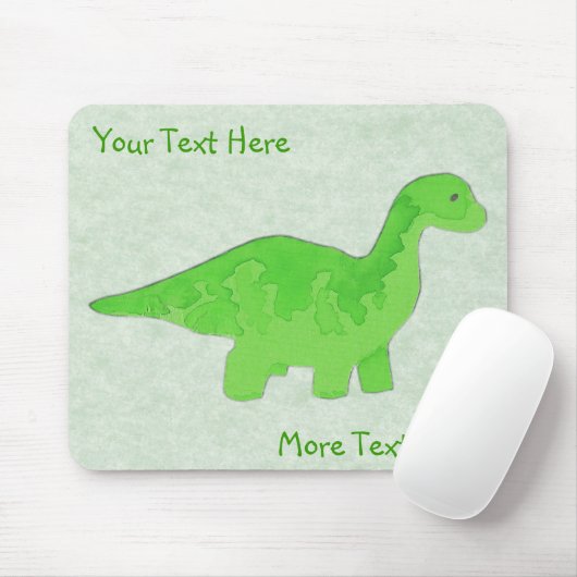 Tapis De Souris Vert Dino Mousepad (Avec souris)