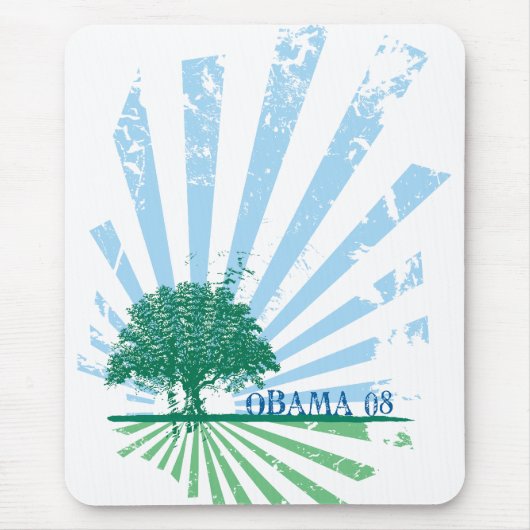Tapis De Souris Vert d'Obama (Devant)