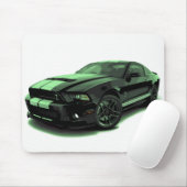 Tapis De Souris Vert du GT 500 de mustang (Avec souris)