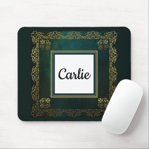 Tapis De Souris Vert émeraude foncé Mousepad Vintage