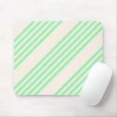 Tapis De Souris Vert et beige cinq rayures motif (Avec souris)