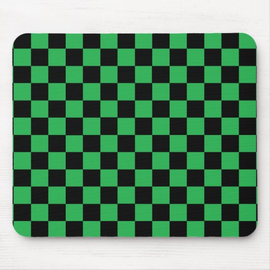 Tapis De Souris Vert et noir Checkered (Devant)