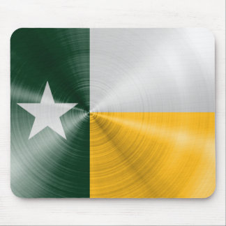 Tapis De Souris Vert et radial de drapeau du Texas d'or balayé