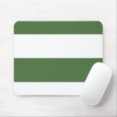 Tapis De Souris Vert foncé et blanc Simple Extra Wide Stripes (Avec souris)