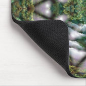 Tapis de souris vert foncé jaune design abstrait (Coin)