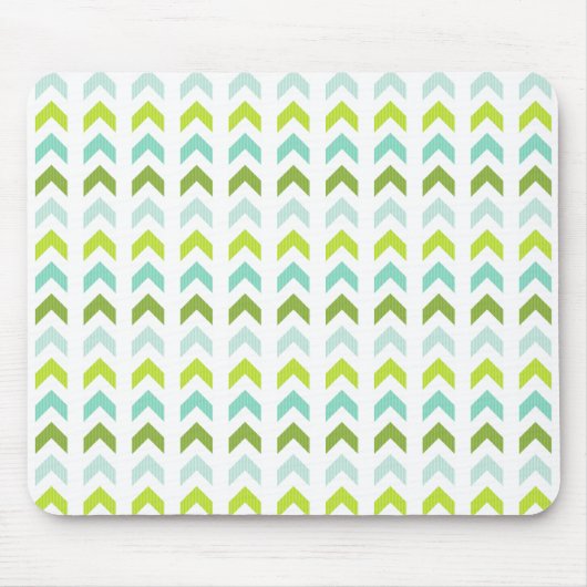 Tapis De Souris Vert moderne, menthe, Aqua, motif géométrique (Devant)