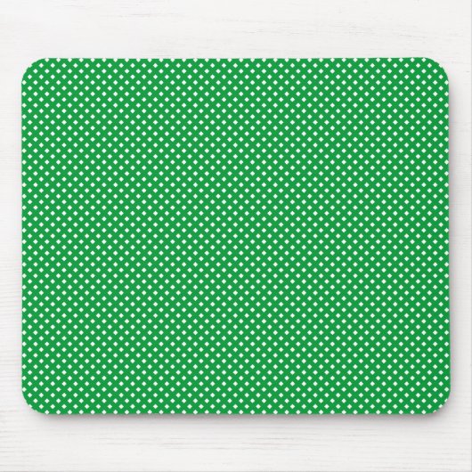 Tapis De Souris Vert Motif net avec blanc (Devant)
