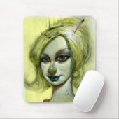 Tapis De Souris Vert" Mousepad "de lis (Avec souris)