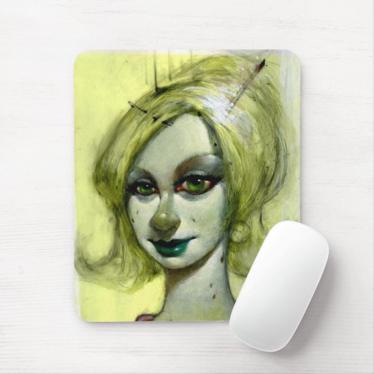 Tapis De Souris Vert" Mousepad "de lis (Avec souris)