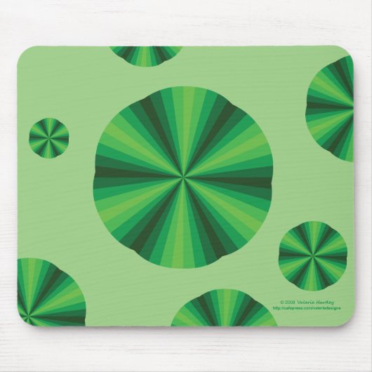 Tapis De Souris Vert Mousepad d'illusion optique (Devant)