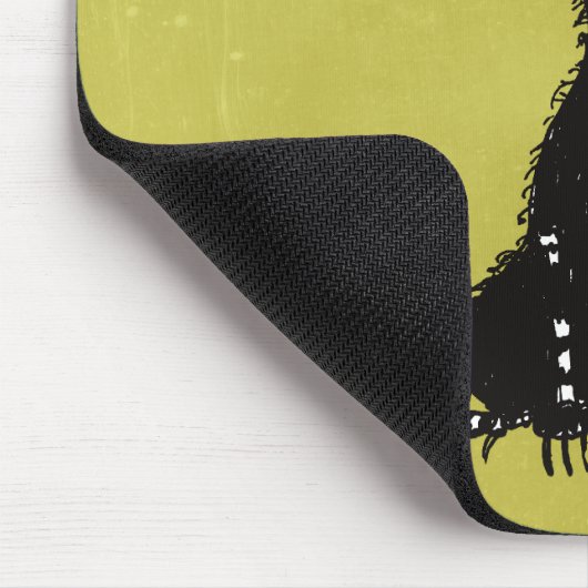 Tapis De Souris Vert olive mauvais en lambeaux mauvais de chat (Coin)