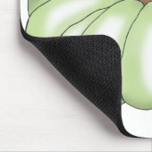 Tapis De Souris vert plat citrouille (Coin)