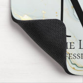 Tapis De Souris Vert sarcelle Monogramme (Coin)