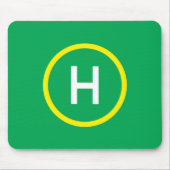 Tapis De Souris Vert solide de Mousepad d'héliport (Devant)