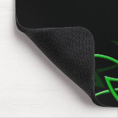 Tapis De Souris Vert sur la "élégance" noire Mousepad (Coin)