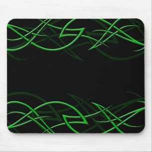 Tapis De Souris Vert sur la "élégance" noire Mousepad