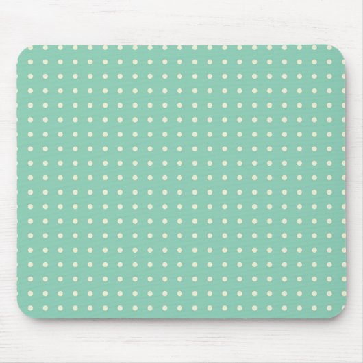 Tapis De Souris Vert turquoise avec le petit pois crème (Devant)