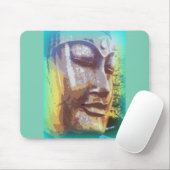 Tapis De Souris vert visage bouddha (Avec souris)