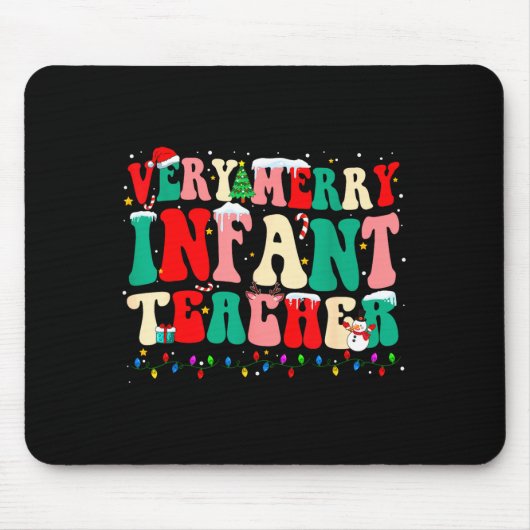 Tapis De Souris Very Merry Infant Teacher Funny Infant Squad Chris (Devant)