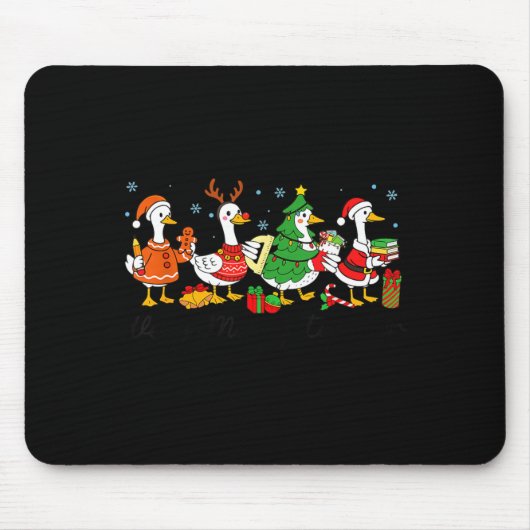 Tapis De Souris Very Merry Teacher Christmas Funny Goose Silly Hol (Devant)