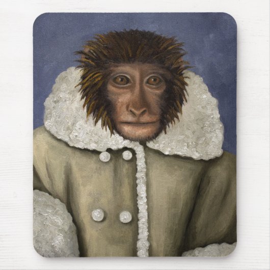 Tapis De Souris Veste de port de singe (Devant)