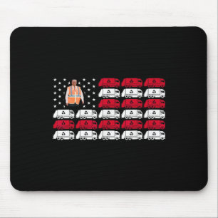 Tapis De Souris Veste de travailleur de camion à ordures du présid