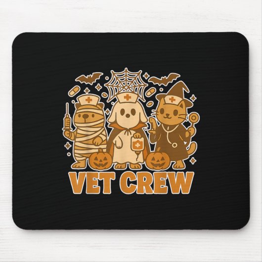 Tapis De Souris Vet Crew Costume Halloween Chien Chat Capybara Ani (Devant)
